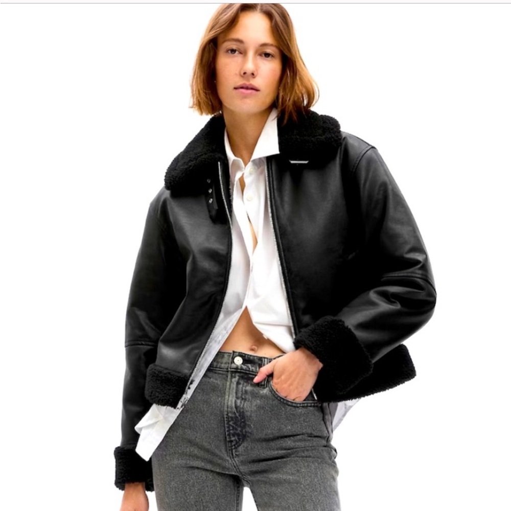 Women's Black Shearling Jacket
